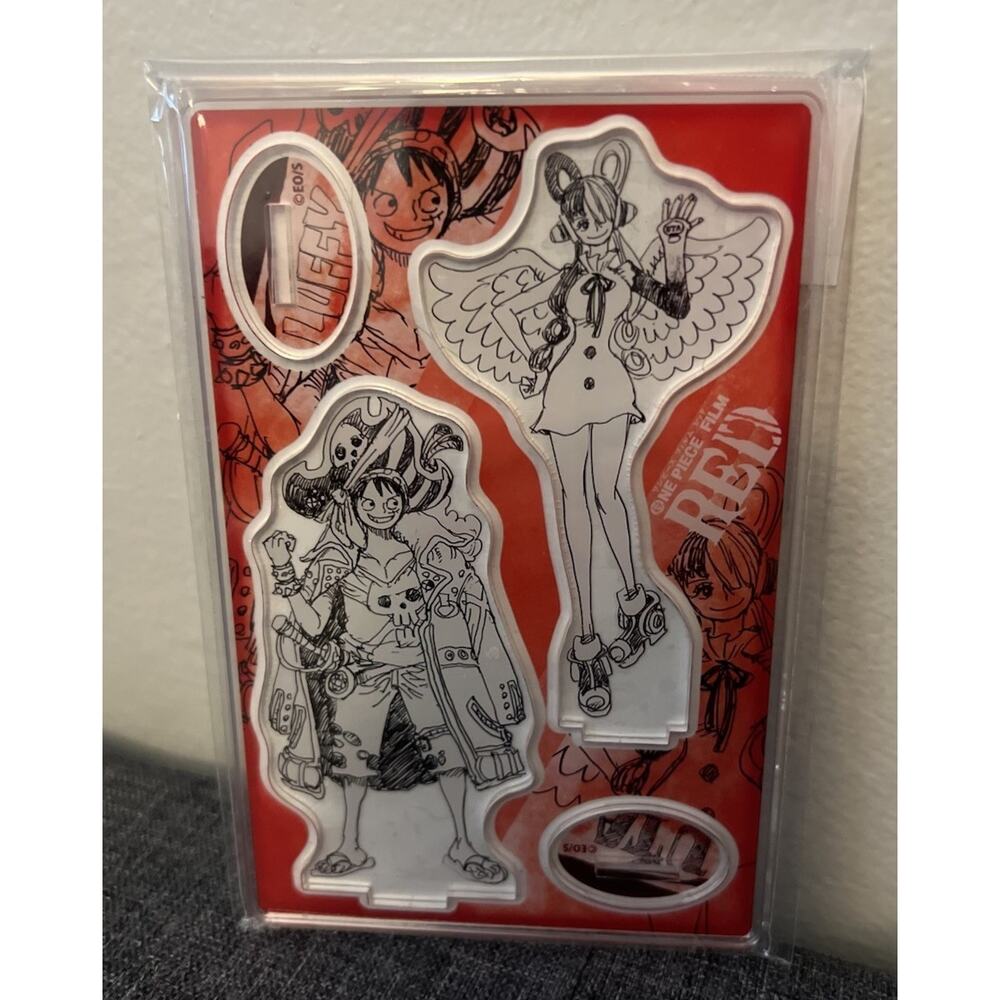 Luffy & Uta Japanese One Piece Film Red Acrylic Stand Sealed Brand New US Seller